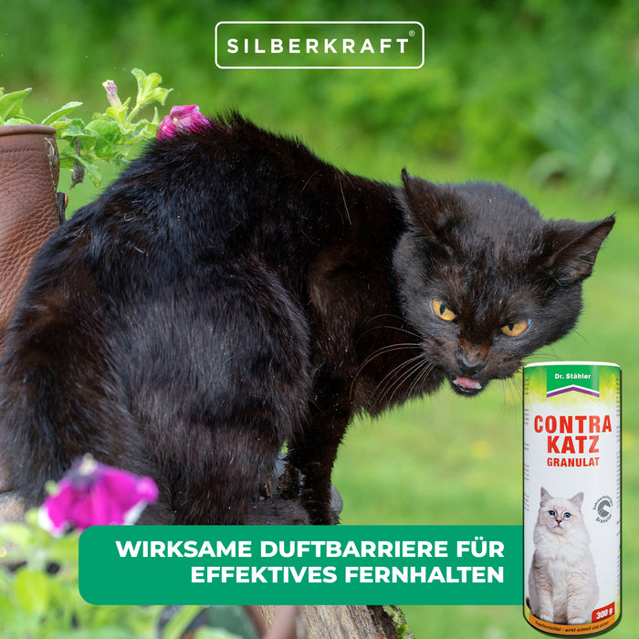 Contra Katzen-Granulat: Effektiver Schutz vor Katzen, Hunde und Kaninchen rund um dein Haus - Silberkraft