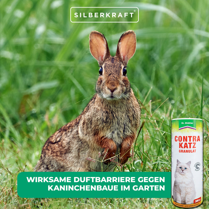 Contra Katzen-Granulat: Effektiver Schutz vor Katzen, Hunde und Kaninchen rund um dein Haus - Silberkraft