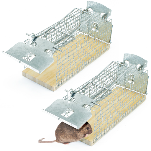 Lebendfalle für Mäuse aus Draht - Mäusefalle - tierfreundliche Alternative zu Schlagfallen und Giftköder - Silberkraft