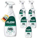 Zes flessen vlooienspray – leveringspakket