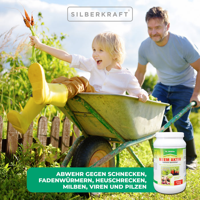 Neem Aktiv: Spezialdünger-Granulat für Gemüse und Zierpflanzen - Silberkraft