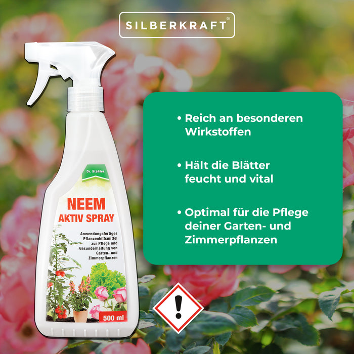 Neem Aktiv Spray: Pflege und Gesunderhaltung von Garten- und Zimmerpflanzen - Silberkraft