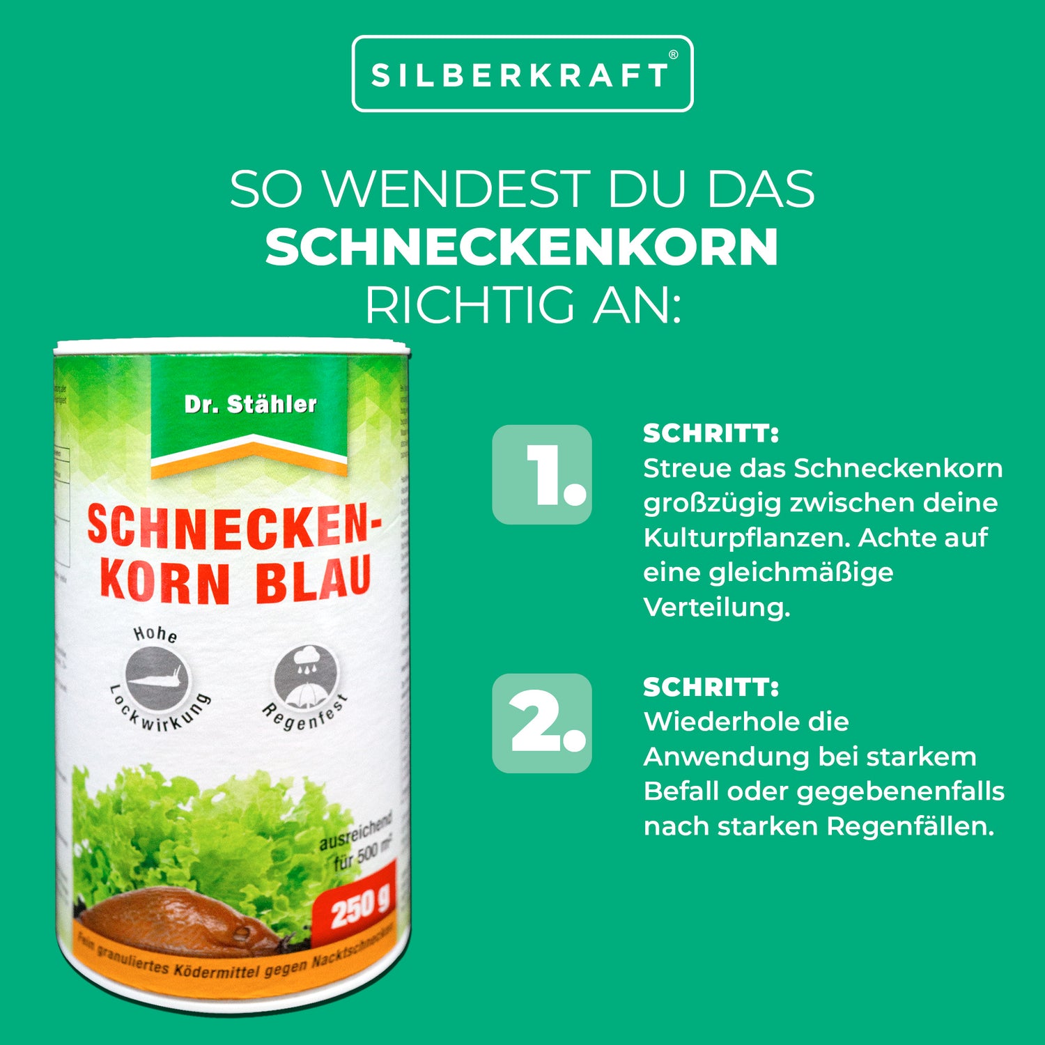 Schneckenkorn blau: Schützendes Schneckenmittel für die Gartenpflanzen - Silberkraft