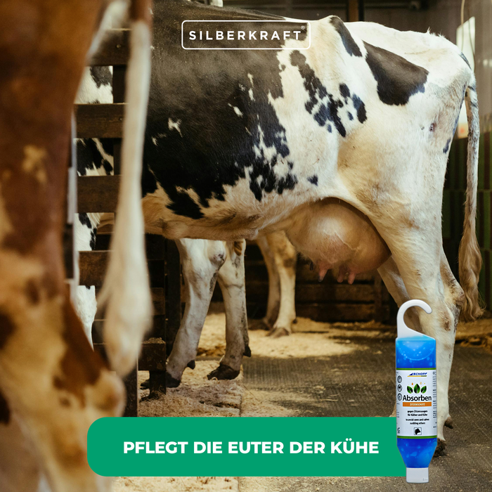 Absorben: Euterpflege-Gel gegen Zitzensaugen für Kälber und Kühe - Silberkraft