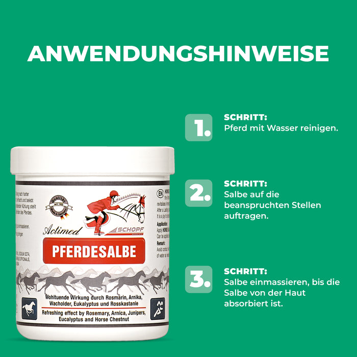 Actimed Pferdesalbe mit Arnika: Erfrischende Pflege für beanspruchte Pferdemuskeln - Silberkraft