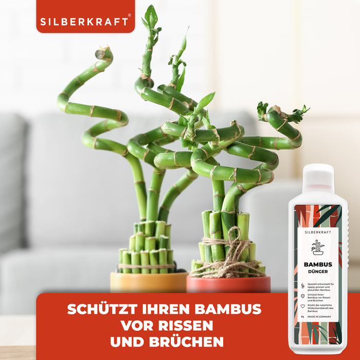Bambusdünger - Mineralischer NPK Flüssigdünger mit Stickstoff - Dünger für Bambus - Bambus düngen - Silberkraft