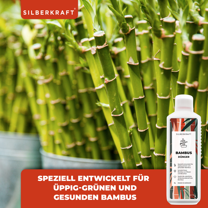 Bambusdünger - Mineralischer NPK Flüssigdünger mit Stickstoff - Dünger für Bambus - Bambus düngen - Silberkraft