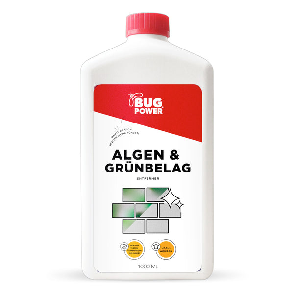 Professionele algen- en groenaanslagverwijderaar - vloeibaar concentraat voor het reinigen van stenen trappen en tegels - geschikt voor uiteenlopende ondergronden - Silberkraft