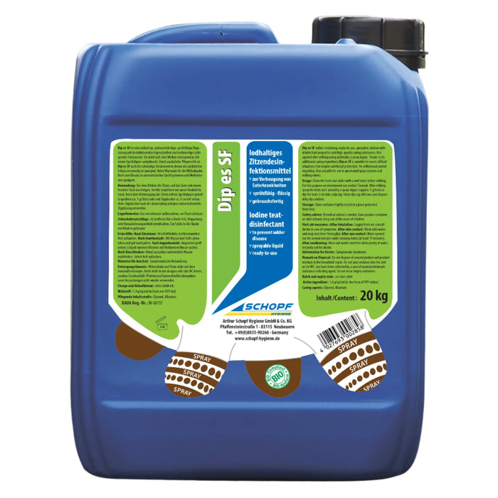 Dip es SF: Spuitbaar dompelmiddel op basis van jodium voor effectieve speendesinfectie - Silberkraft