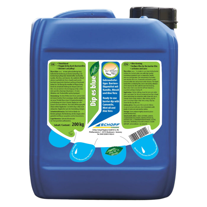 Dip es blue mint: Langanhaltendes Dippmittel zur optimalen Euterpflege - Silberkraft