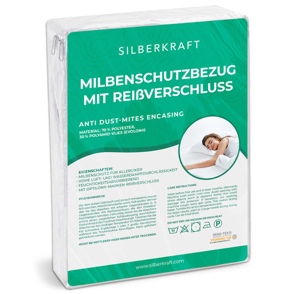 Anti-mijthoes - volledige matrasbescherming met ritssluiting - Silberkraft