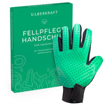 Verzorgingshandschoen voor honden, katten, paarden; Konijnen en andere huisdieren - zachte verzorging dankzij 256 noppen - massage-effect - one size fits all - lang of kortharig - Silberkraft