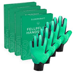 Verzorgingshandschoen voor honden, katten, paarden; Konijnen en andere huisdieren - zachte verzorging dankzij 256 noppen - massage-effect - one size fits all - lang of kortharig - Silberkraft