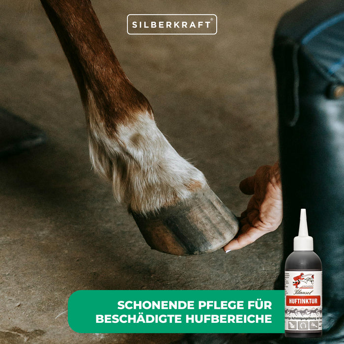 Huftinktur für Pferde: Sofortige Hilfe bei akuten Hufproblemen - Silberkraft