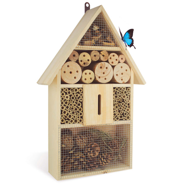 Insectenhotel van grenenhout - schuilplaats voor insecten - 48 x 31 x 10 cm - Silberkraft