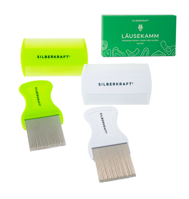 Luizenkam set van 4 - Silberkraft