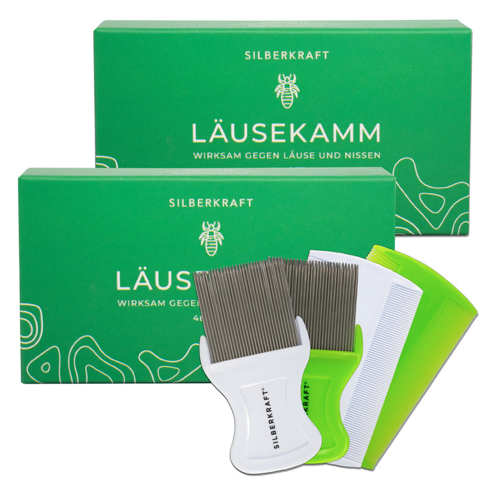 Luizenkam set van 4 - Silberkraft