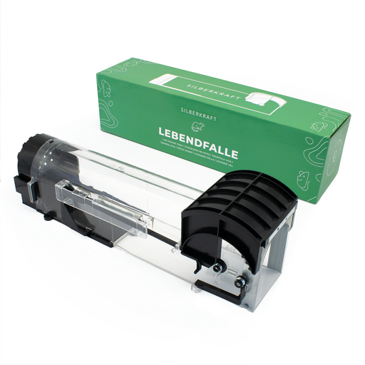 Lebendfalle für Mäuse und Ratten aus Kunststoff - tierfreundliche Alternative zu Schlagfallen und Giftköder - Silberkraft