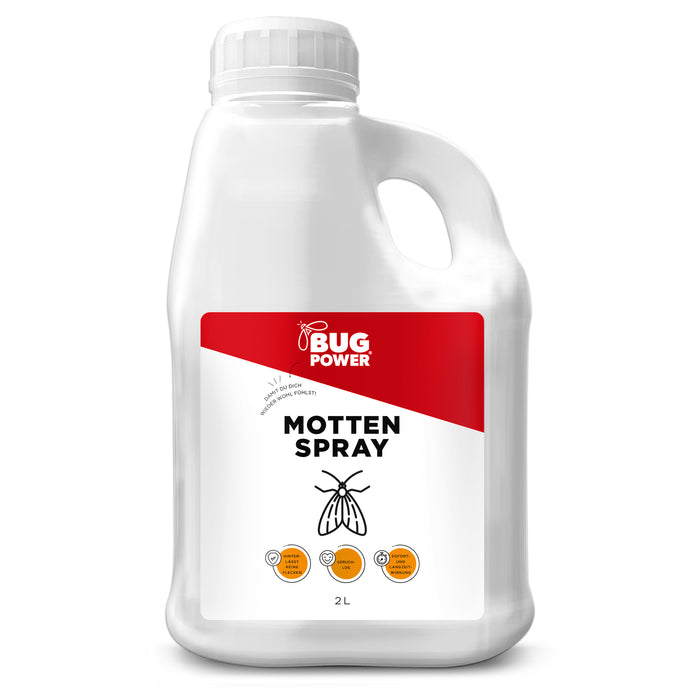 BugPower mottenspray tegen kleding- en voedselmotten - met knock-down werking - zilverkracht
