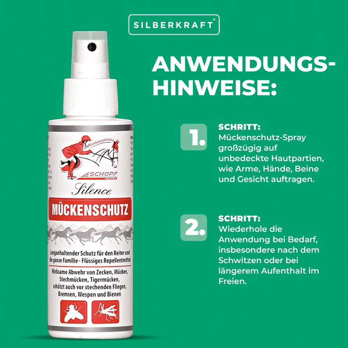 Effektives Mückenschutz-Spray für Reiter - Silberkraft
