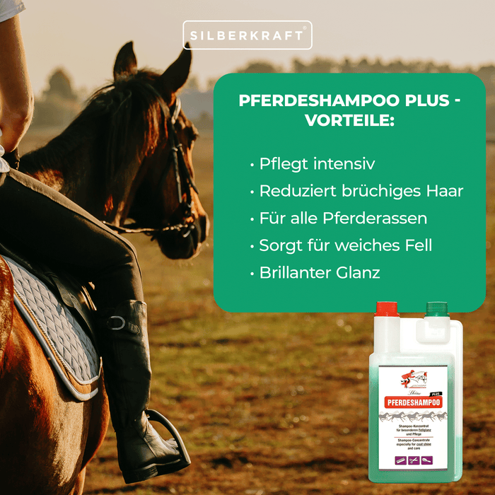 Pferdeshampoo Plus: für gesundes und glänzendes Pferdefell - Silberkraft