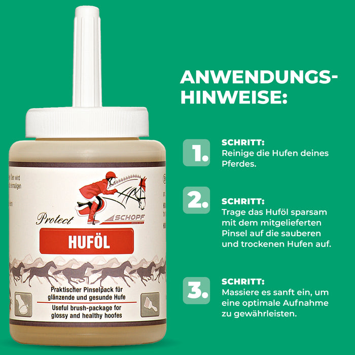 Pflegendes Huföl mit Schutzbarriere für kräftige und gesunde Pferdehufen - Silberkraft