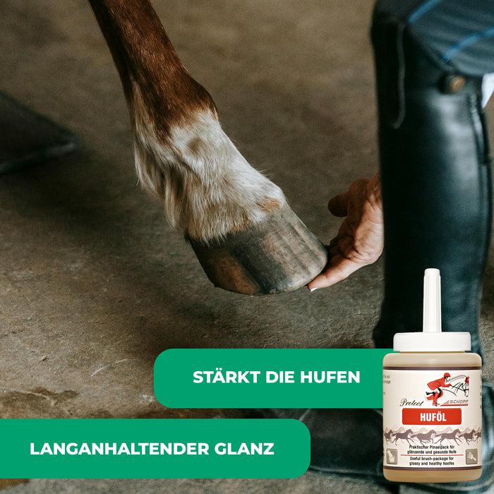 Pflegendes Huföl mit Schutzbarriere für kräftige und gesunde Pferdehufen - Silberkraft
