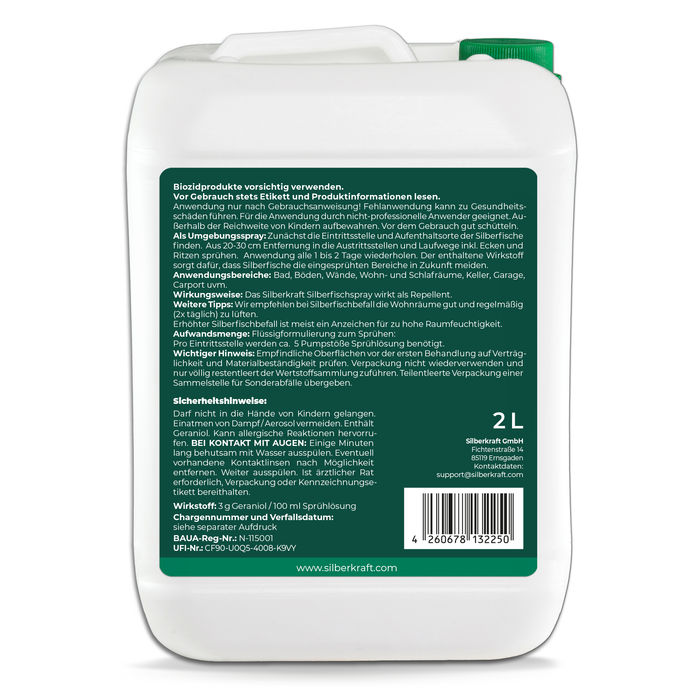 Silberfischspray - Silberfische / Papierfische vertreiben - Silberkraft