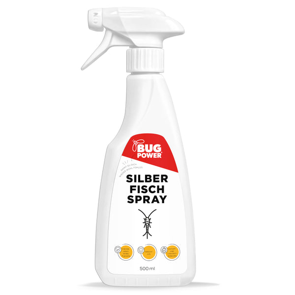 BugPower Zilvervisjes Spray tegen papiervisjes & zilvervisjes - met knock-down effect - Silberkraft