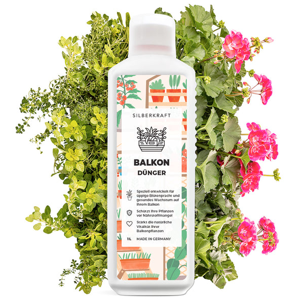 Balkonmeststof - Minerale NPK vloeibare meststof met stikstof - Meststof voor potplanten - Balkonplanten bemesten - Langdurige bemesting - Silberkraft