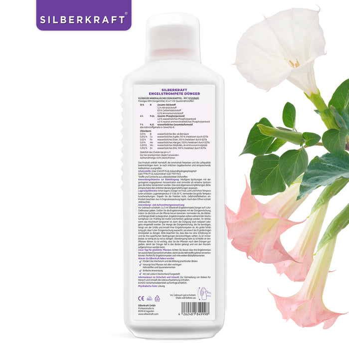Engelstrompete Dünger - Mineralischer NPK Flüssigdünger mit Stickstoff - Dünger für Engelstrompete - Silberkraft