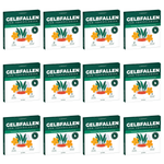 Gele val gele panelen gele stickers 12 stuks tegen fruitvliegjes, muggen en nog veel meer. - Zilveren kracht