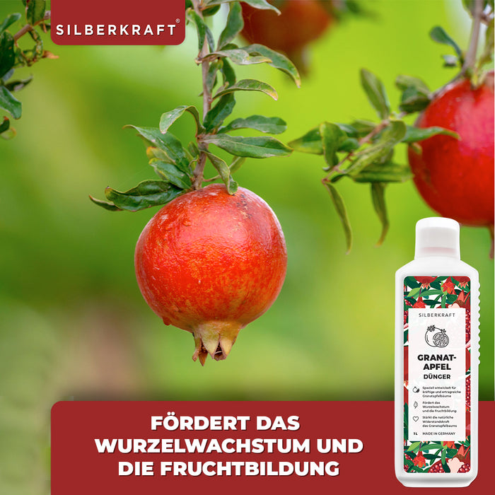 Granatapfel Dünger - Mineralischer NPK Flüssigdünger mit Stickstoff - Dünger für Granatapfelbaum - Silberkraft