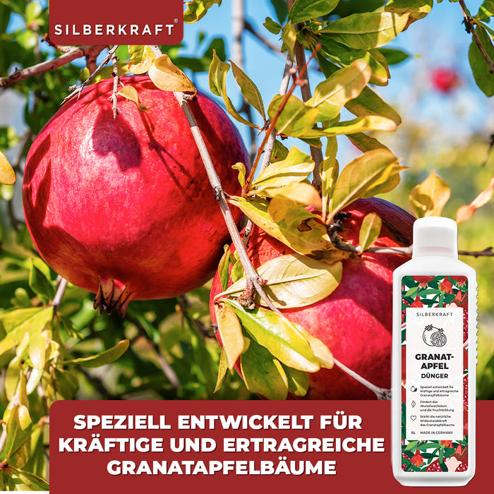Granatapfel Dünger - Mineralischer NPK Flüssigdünger mit Stickstoff - Dünger für Granatapfelbaum - Silberkraft