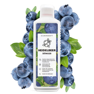 Heidelbeer Dünger - Mineralischer NPK Flüssigdünger mit Stickstoff - Dünger für Heidelbeeren - Blaubeer Dünger - Beerendünger - Silberkraft