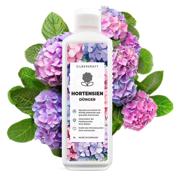 Hortensiameststof - Minerale NPK vloeibare meststof met stikstof - Meststof voor hortensia's - Hydrangea macrophylla meststof - Silberkraft