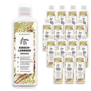Kirschlorbeer Dünger - Mineralischer NPK Flüssigdünger mit Stickstoff - Dünger für Kirschlorbeer - Lorbeer Dünger - Silberkraft