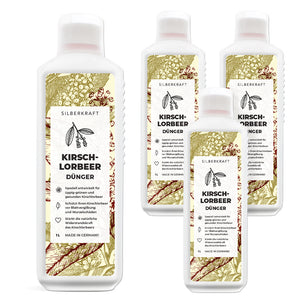 Kirschlorbeer Dünger - Mineralischer NPK Flüssigdünger mit Stickstoff - Dünger für Kirschlorbeer - Lorbeer Dünger - Silberkraft