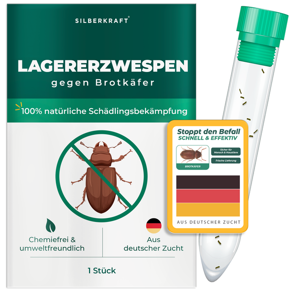 Pakhuiswespen tegen broodkevers, tabakskevers, kogelkevers, koperkevers - Silberkraft