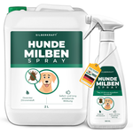 Silberkraft hondenmijtspray - 2,5 liter jerrycan met spuitfles ter afweer tegen mijten voor honden, met citroengeur en langdurige werking. Made in Germany, fles gemaakt van gerecycled plastic.