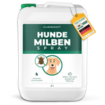 Silberkraft hondenmijtspray - 2 liter spuitfles voor mijtafweermiddel voor honden, met citroengeur en langdurige werking. Made in Germany, fles gemaakt van gerecycled plastic.