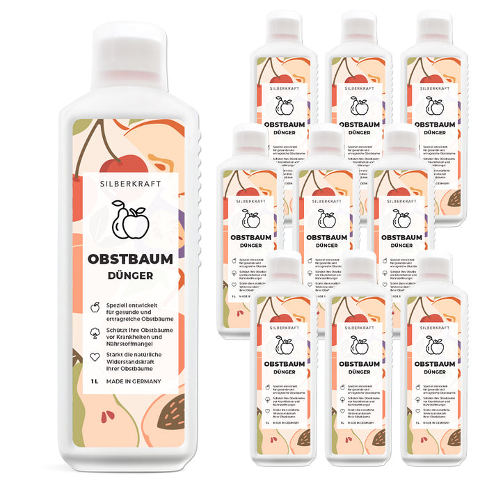 Obstbaumdünger - Mineralischer NPK Flüssigdünger mit Stickstoff - Dünger für Obstbäume - Apfelbäume und Kirschbäume düngen - Silberkraft