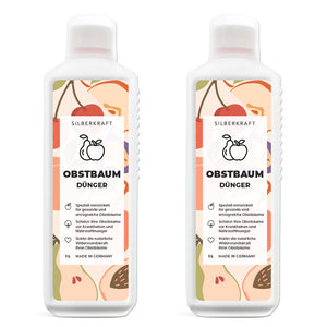 Obstbaumdünger - Mineralischer NPK Flüssigdünger mit Stickstoff - Dünger für Obstbäume - Apfelbäume und Kirschbäume düngen - Silberkraft