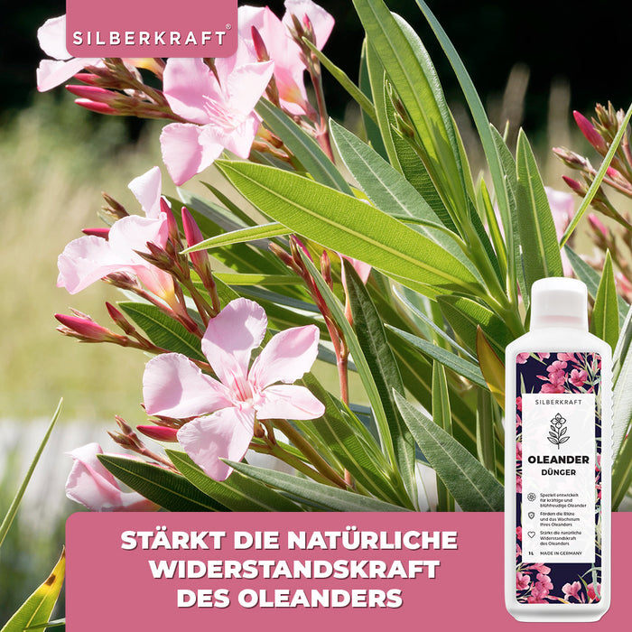 Oleander Dünger - Mineralischer NPK Flüssigdünger mit Stickstoff - Dünger für Oleander - Silberkraft
