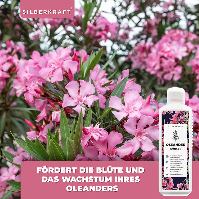 Oleander Dünger - Mineralischer NPK Flüssigdünger mit Stickstoff - Dünger für Oleander - Silberkraft