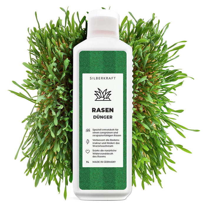 Rasen Dünger - Mineralischer NPK Flüssigdünger mit Stickstoff - Dünger für Rasen - Herbstdünger - Silberkraft
