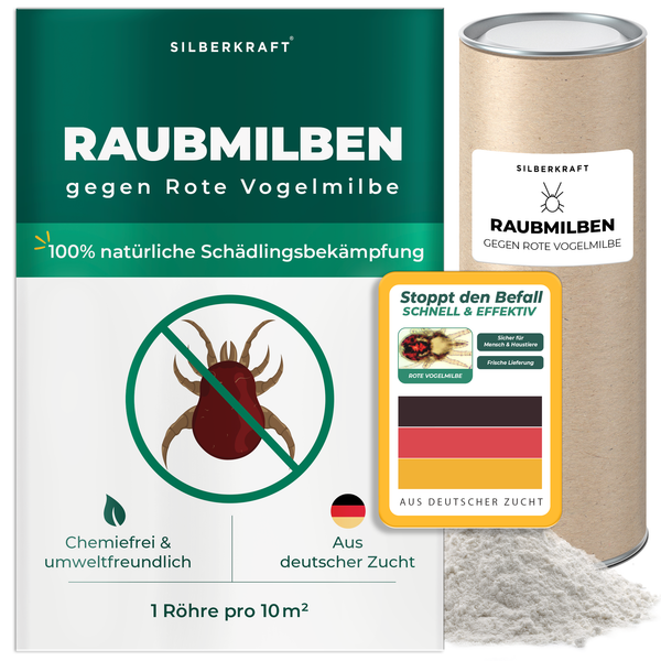 Roofmijten tegen rode vogelmijten - Silberkraft