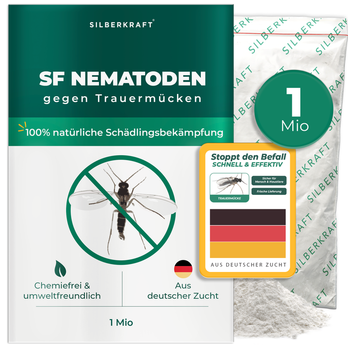 SF Nematoden zur Bekämpfung von Trauermücken für Zimmerpflanzen - Silberkraft