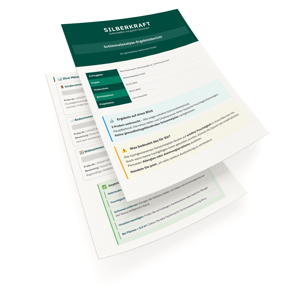 Schimmeltest complete set inclusief laboratoriumanalyse | 3-voudige test voor kamerlucht en ruwe luchttest voor oppervlakken