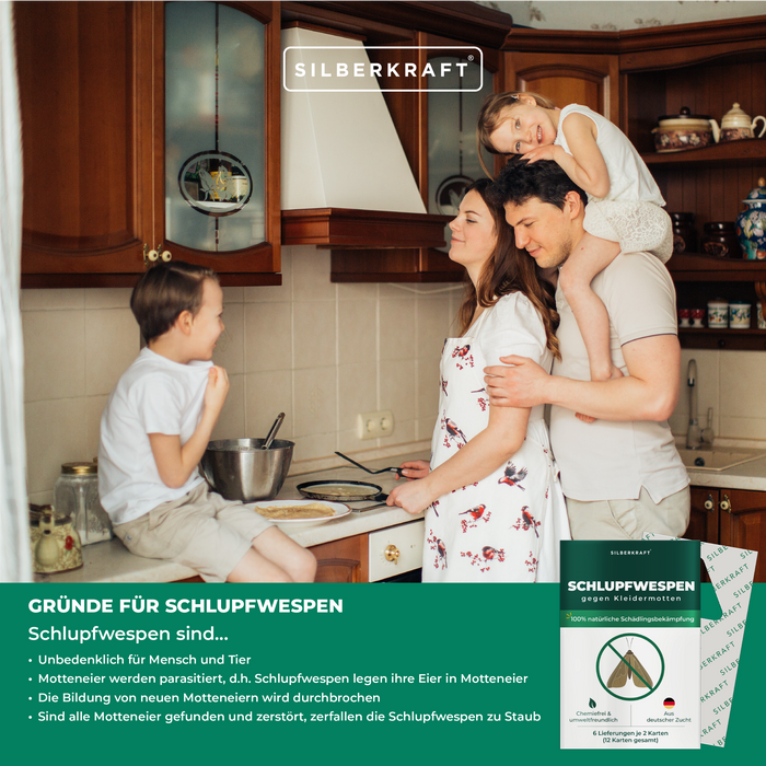 Schlupfwespen gegen Kleidermotten - Silberkraft
